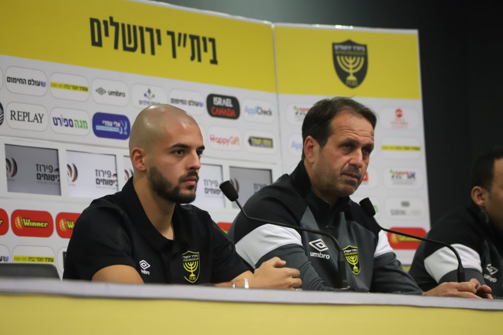 דיוגו ורדאסקה ורוני לוי במסיבת העיתונאים